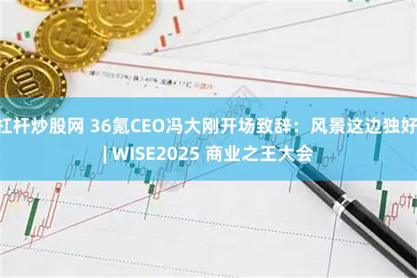 杠杆炒股网 36氪CEO冯大刚开场致辞：风景这边独好 | WISE2025 商业之王大会