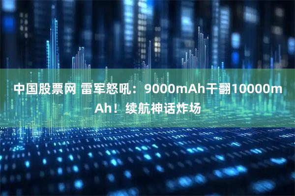 中国股票网 雷军怒吼：9000mAh干翻10000mAh！续航神话炸场